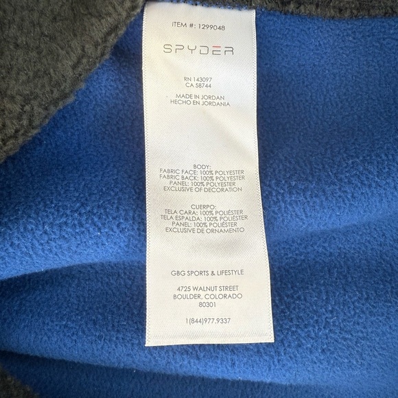 Spyder Men's Blue and Black Pullover Sweater - Picture 4 of 4